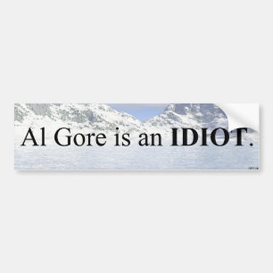Al Gore Is An Idiot Bumper Sticker