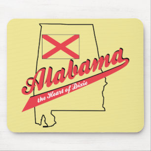 Al Heart of Dixie Slogan Mouse Pad