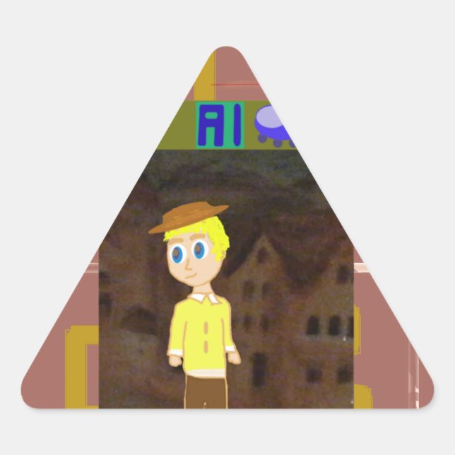 Al in Town Spaceship Sticker (Front)