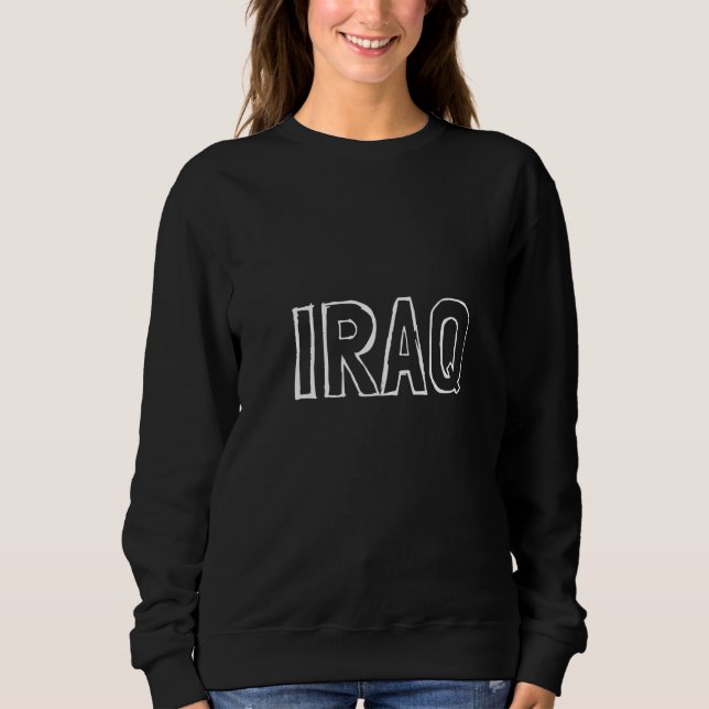 Al-Iraq in Arabic Calligraphy Iraq Pride Cool Prem Sweatshirt (Front)