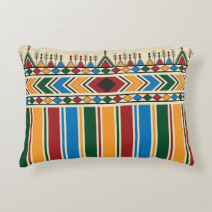 Al-Qatt Al-Asiri inspired geometric pattern. Decorative Cushion
