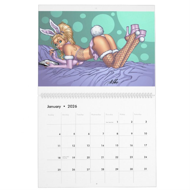 Al Rio Pin-up Calendar HUGE SIZE - 2012 (Jan 2026)