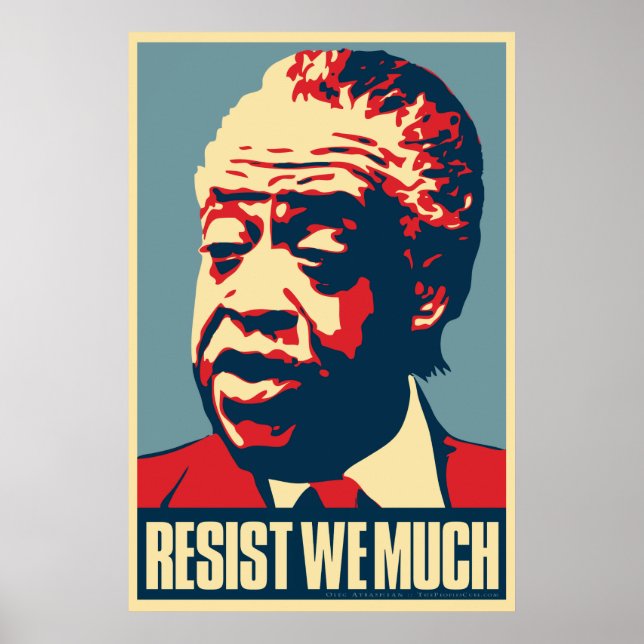 Al Sharpton "Resist we much" Obama Parody Poster (Front)