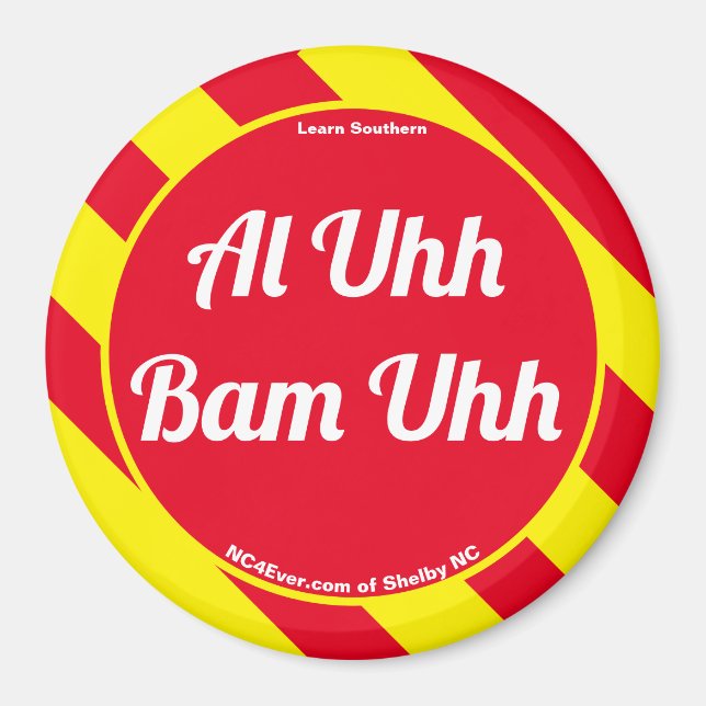 Al Uhh Bam Uhh Red/Yellow Magnet (Front)