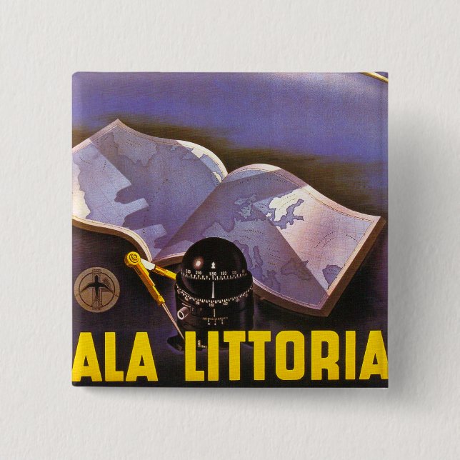 Ala Littoria 15 Cm Square Badge (Front)