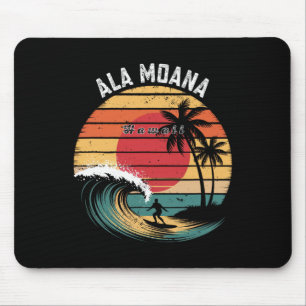 Ala Moana Beach Hawaii Beach Surfing Mouse Pad