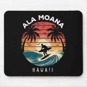 Ala Moana Beach Hawaii Surfboard Waves Beach Mouse Pad