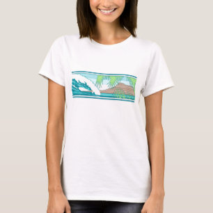 Ala Moana Diamond Head Hawaiian Surf Sign Tee