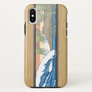 Ala Moana Hawaiian Faux Koa Wood Surf Sign iPhone X Case