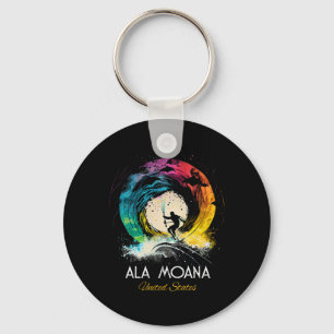 Ala Moana United States Surfing Surfboard Key Ring