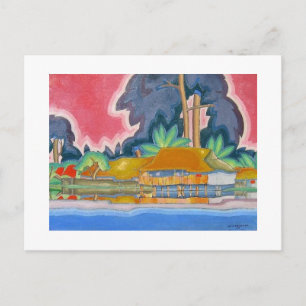 Ala Wai, Honolulu by Arman Manookian c. 1920's Postcard