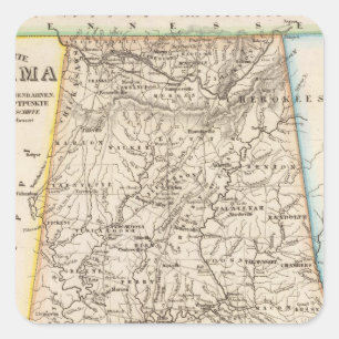 Alabama 2 square sticker