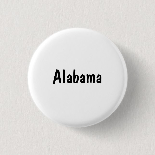 Alabama 3 Cm Round Badge (Front)
