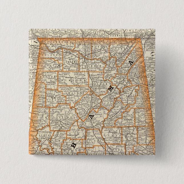 Alabama 4 15 cm square badge (Front)