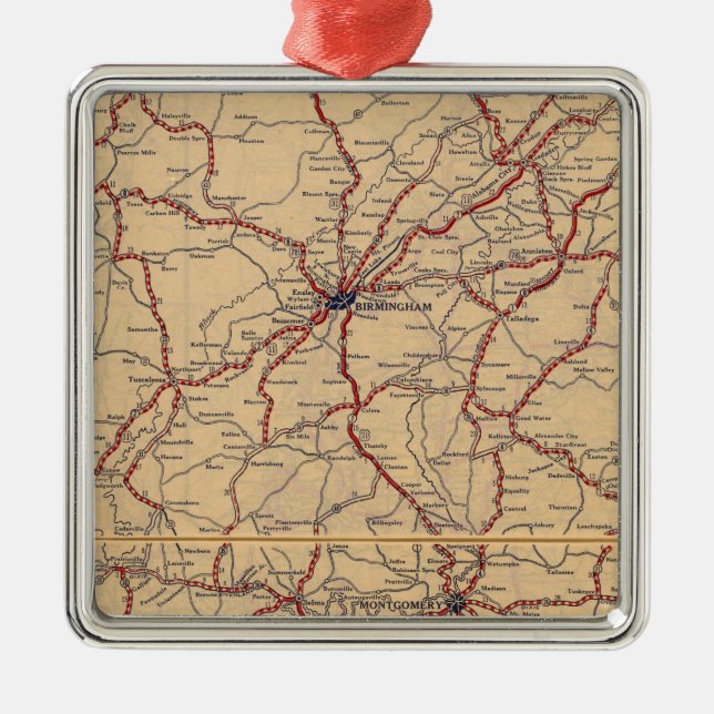 Alabama 4 metal ornament (Front)