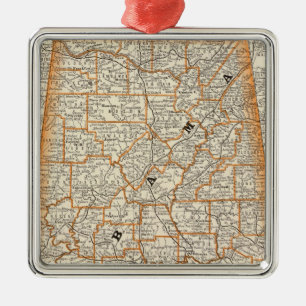 Alabama 4 metal ornament