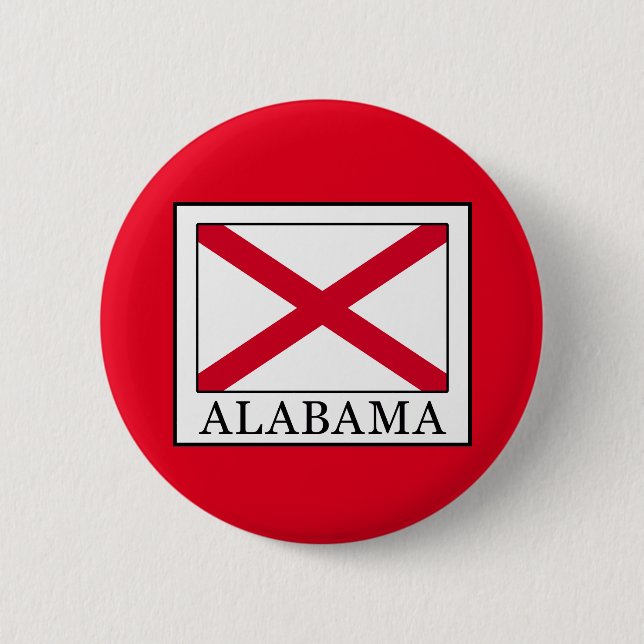 Alabama 6 Cm Round Badge (Front)
