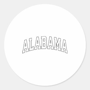 Alabama Al Vintage Sports Style 80s 90s Gifts Men Classic Round Sticker