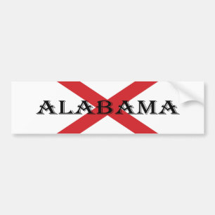 Alabama and Flag bscnt Bumper Sticker