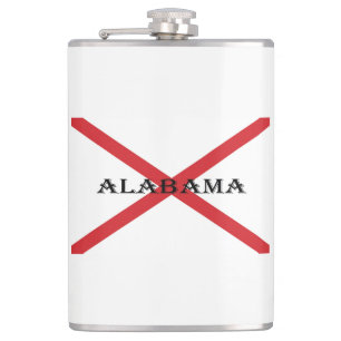 Alabama and Flag flacn Hip Flask