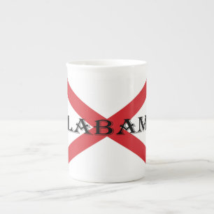 Alabama and Flag mugcnt Bone China Mug