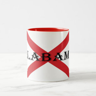 Alabama and Flag mugcnt Two-Tone Coffee Mug