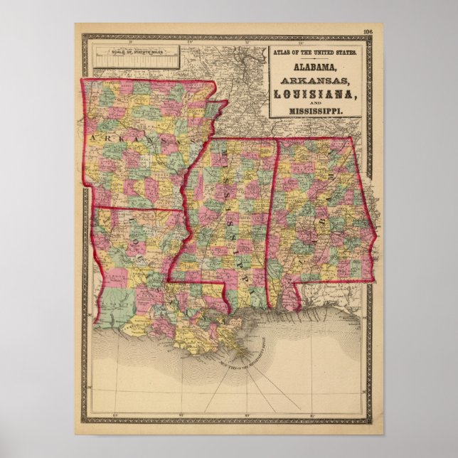 Alabama, Arkansas, Louisiana, and Mississippi 2 Poster (Front)