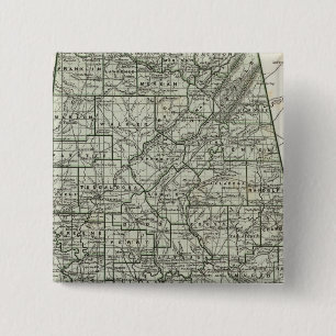 Alabama Atlas Map 15 Cm Square Badge