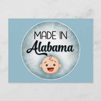 Alabama Baby Funny Blue New Boy Postcard