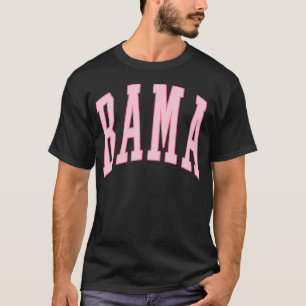 Alabama Bama Vintage Preppy Varsity Pink Sports T-Shirt