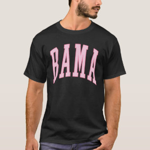 Alabama Bama Vintage Preppy Varsity Pink Sports T-Shirt