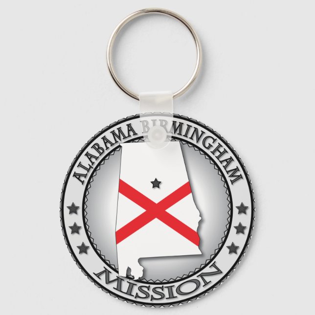 Alabama Birmingham LDS Mission Gifts Key Ring (Front)
