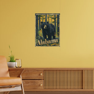 Alabama Black Bear Poster