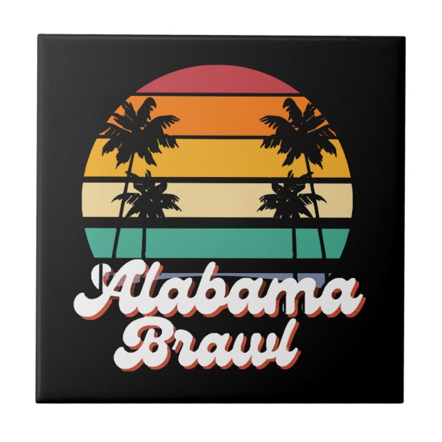 Alabama Brawl  Ceramic Tile (Front)