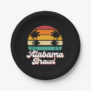 Alabama Brawl  Paper Plate