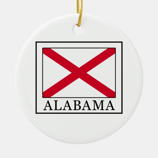 Alabama Ceramic Ornament (Front)