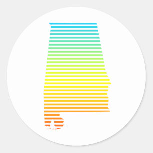 alabama chill fade classic round sticker