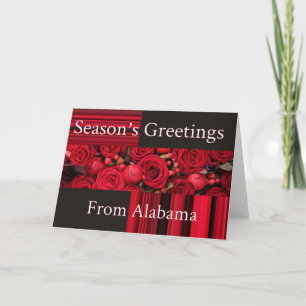 Alabama Christmas Card with roses