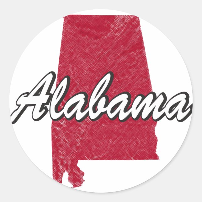 Alabama Classic Round Sticker (Front)