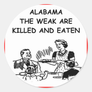 ALABAMA CLASSIC ROUND STICKER