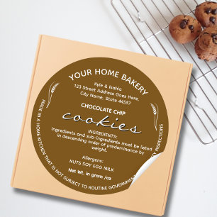 Alabama cottage food label Bakery Packaging