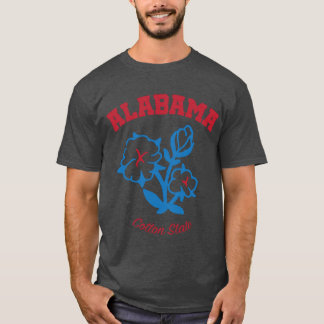 Alabama Cotton State USA Original Graphic with Blu T-Shirt
