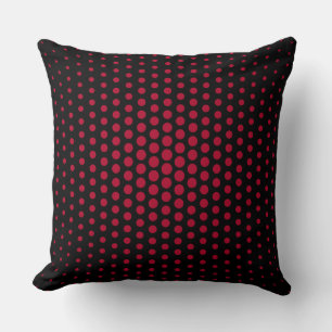 Alabama crimson Techno Dots Modern Black Cushion