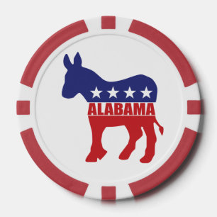 Alabama Democrat Donkey Poker Chips