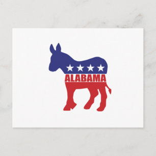 Alabama Democrat Donkey Postcard