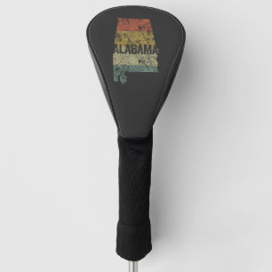 Alabama Distressed Classic Retro Sunset Colours Golf Head Cover