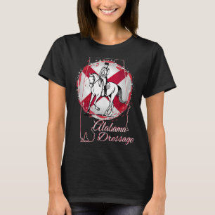Alabama Dressage Horse and Rider with State Flag T-Shirt
