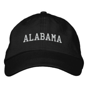 Alabama Embroidered Adjustable Cap Black