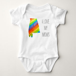 Alabama Equality "I Love My Moms" Body Suit Baby Bodysuit