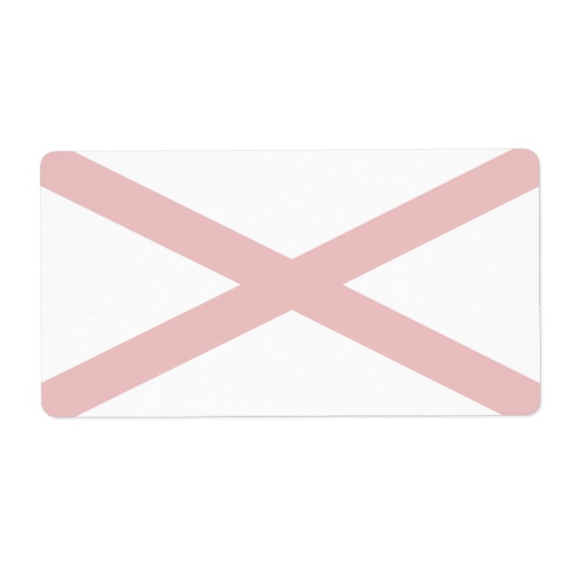 Alabama Faint Flag Shipping Label (Front)